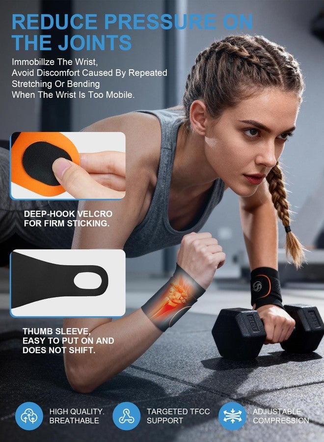 AMITOFO Wrist Brace for Carpal Tunnel: Wrist Support Compression Wraps for Women and Men Arthritis Tendonitis Pain Relief fits Left and Right Hands 1 Pack Black - Image 2