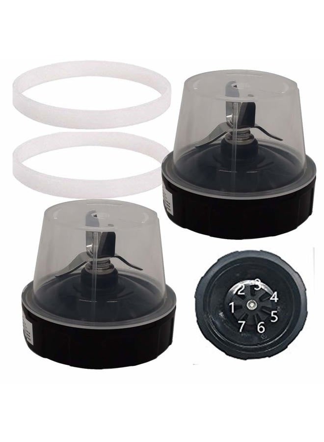 JOYSTAR 2pcs replacement parts extractor blade with gasket for 1500W Ninja Duo Auto IQ Blender BL640 30/BL641 30/BL642 30/ BL680 30 BL680A 30 BL681 30 BL681A 30 BL682 30/ BL687CO 30/BL685 30 / BL688 30 - Image 1