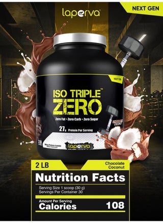 Laperva Iso Triple Zero Next Generation Whey Protein, Chocolate Coconut, 2 LB - view 5