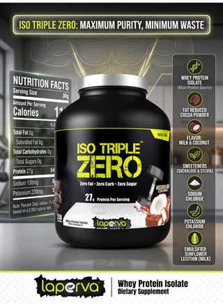 Laperva Iso Triple Zero Next Generation Whey Protein, Chocolate Coconut, 2 LB - view 3