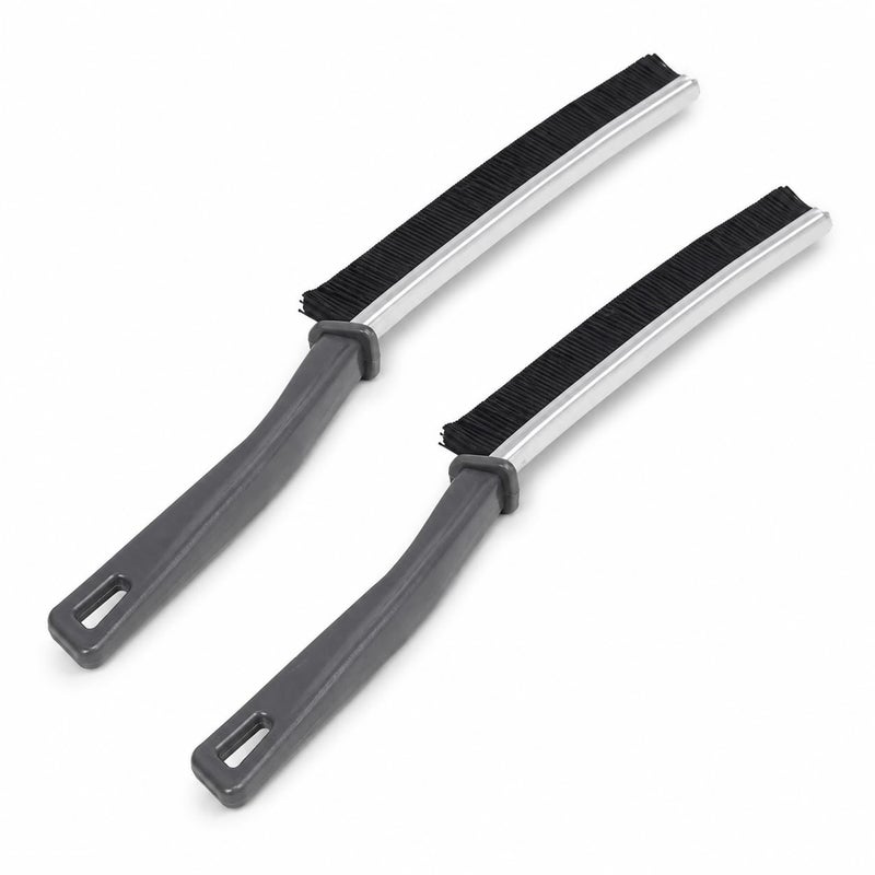 Multipurpose Crevice Cleaning Brush Set – Hard Bristle Scrub Brushes for Window Tracks, Ergonomic Handle, Tile Grout, Sink, Bathroom & Kitchen Corners – Set of 2