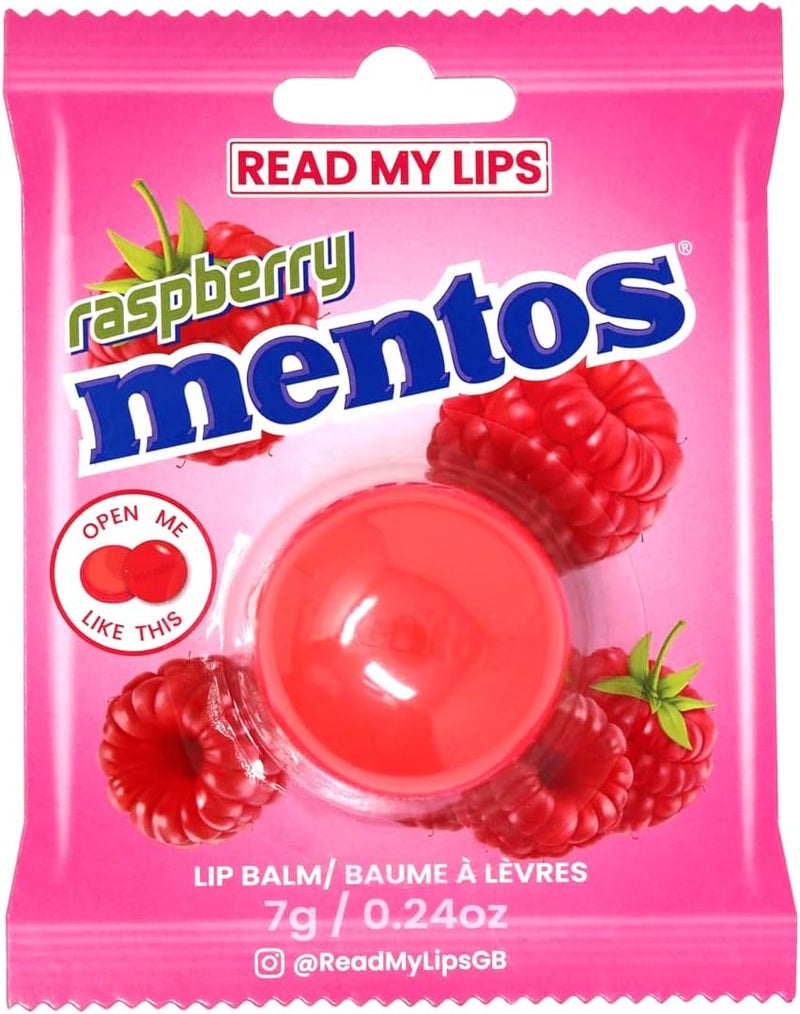 Read My Lips Mentos Raspberry Dragee Shaped Lip Balm