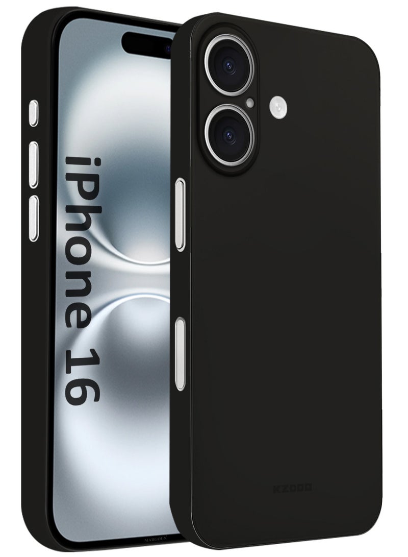 KZDOO ( for iPhone 16 ) Ultra Thin Case Cover Air Skin Series Back Cover Sturdy Durable Case Drop Protection Cover - Transparent Black - Image 1