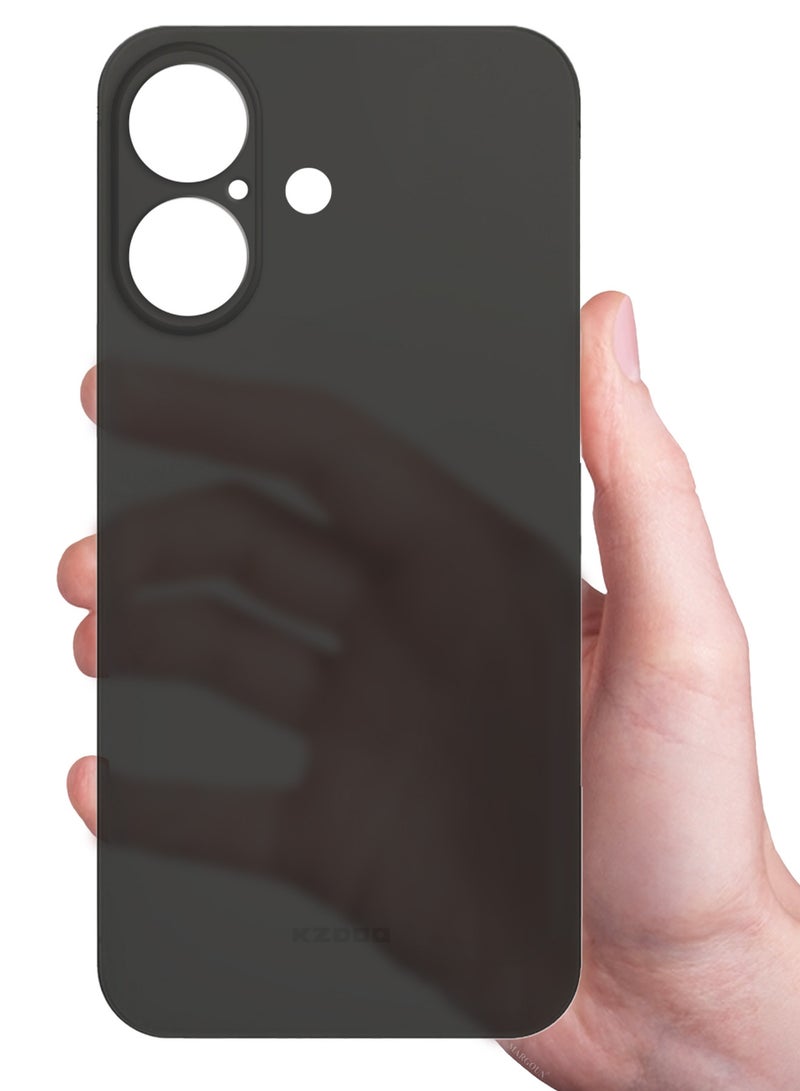 KZDOO ( for iPhone 16 ) Ultra Thin Case Cover Air Skin Series Back Cover Sturdy Durable Case Drop Protection Cover - Transparent Black - Image 4