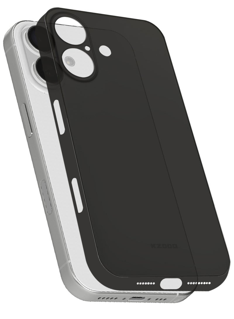 KZDOO ( for iPhone 16 ) Ultra Thin Case Cover Air Skin Series Back Cover Sturdy Durable Case Drop Protection Cover - Transparent Black - Image 3