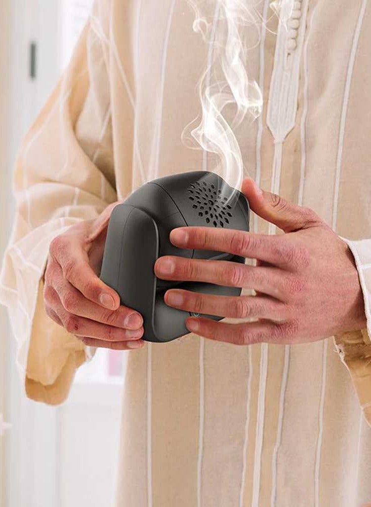 بخون مبخرة إلكترونية ذكية قابلة للدوران مع حامل عود وبخور - Image 2