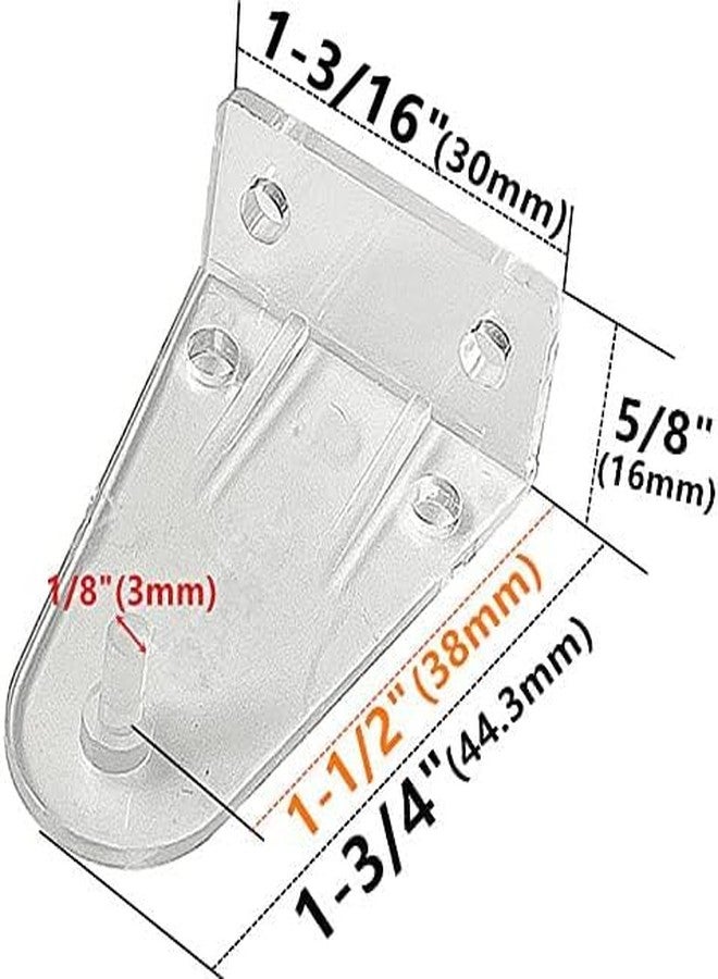 Cutelec 10pcs Hold Down Brackets Clear Plastic Blinds Bottom Rail Holder Clips Replacements for Horizontal Blinds and Windows Shades - Image 2