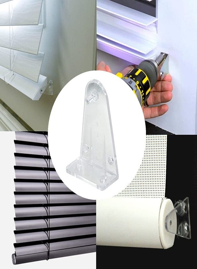 Cutelec 10pcs Hold Down Brackets Clear Plastic Blinds Bottom Rail Holder Clips Replacements for Horizontal Blinds and Windows Shades - Image 5