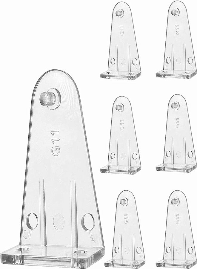 Cutelec 10pcs Hold Down Brackets Clear Plastic Blinds Bottom Rail Holder Clips Replacements for Horizontal Blinds and Windows Shades - Image 1