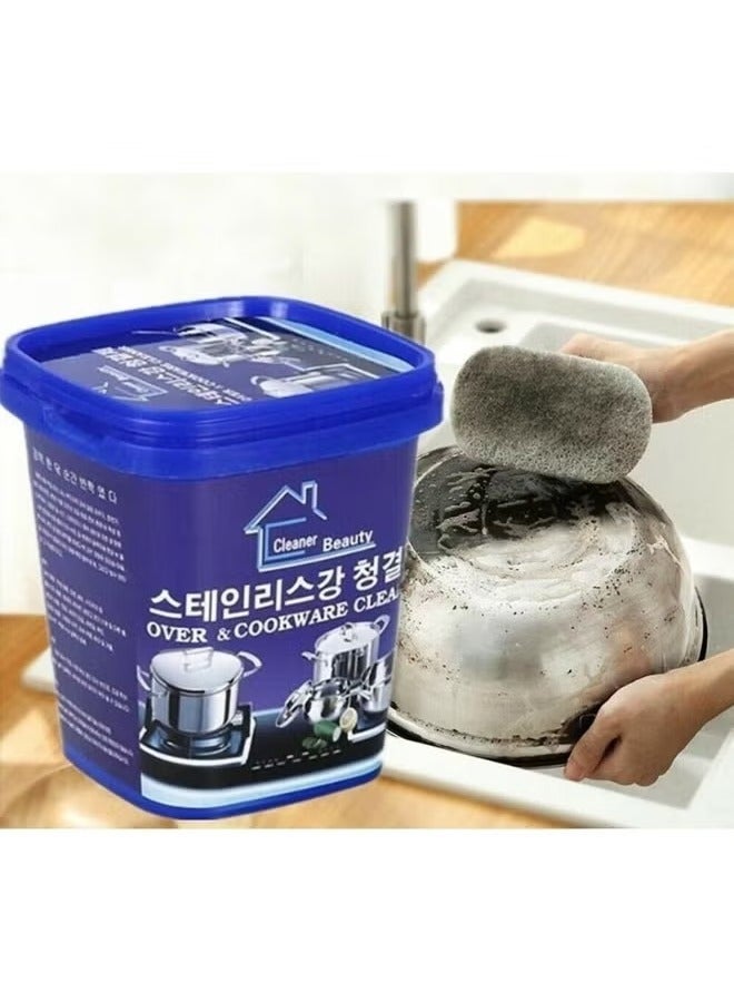 Stainless steel cookware cleaning paste – effective paste for removing grease and stubborn stains – concentrated cleaner for cookware and laundry - Image 1