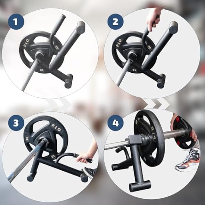 rayihni Deadlift Jack Barbell Stand,Barbell Stand For Weight Training Home Gym Easily Unload And Load 272Kg Barbell Plates For Deadlift Exercise - Image 4