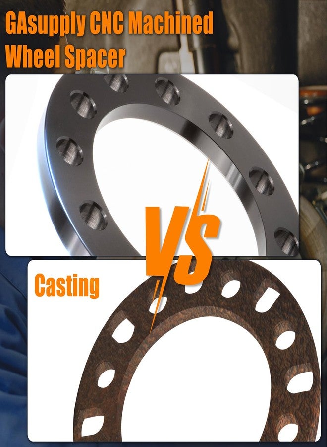 GAsupply فواصل عجلات عالمية من GAsupply، مقاس 12 مم، 6x5.5، 6x135، 6x139.7، مناسبة لسيارات سيلفرادو/سوبربان/سييرا/يوكون 1500 تاكوما (ذات 6 مسامير فقط) وفور رنر، بقطر محور 110 مم، محولات فواصل عالمية سوداء مزورة مقاس 1/2 بوصة، 4 قطع - Image 5