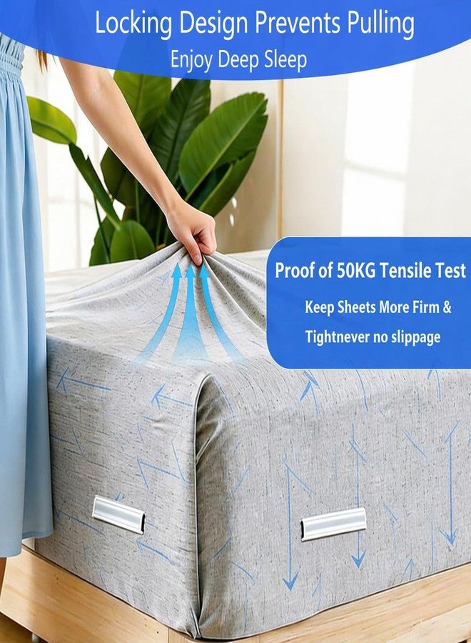 Bed Sheet Holders for Corners - Fitted Sheets Holder- 4Pcs Sheet Holders No More Loose Sheets, Easy Install for All Mattresses (Style 1) - Image 2