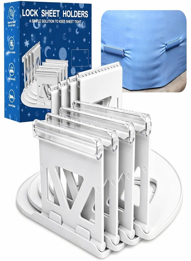 Bed Sheet Holders for Corners - Fitted Sheets Holder- 4Pcs Sheet Holders No More Loose Sheets, Easy Install for All Mattresses (Style 1) - Image 1