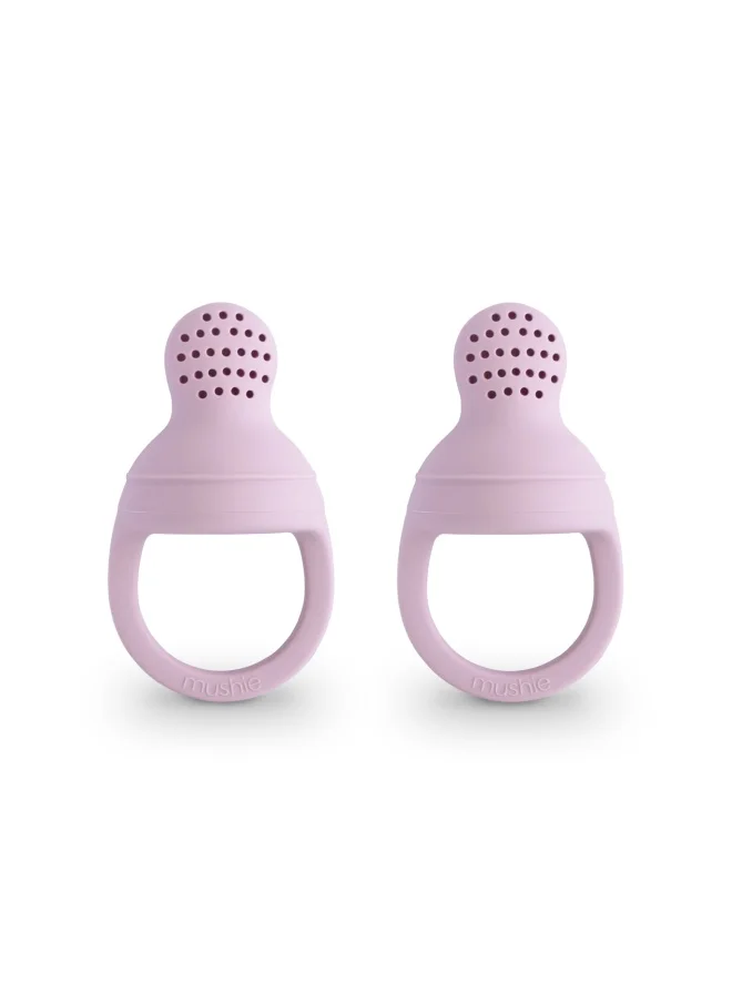 mushie Silicone Fresh Food Feeder 2-Pack Soft Lilac