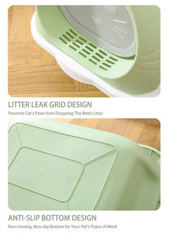 Arabest Cat Litter Box Fully Enclosed Large Cat Litter Box Extra Large Enclosed Litter Box Grey  - Image 5