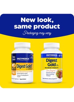 ENZYMEDICA Enzymedica Digest Gold + ATPro, Maximum Strength, Fast-Acting, Helps Digest Large Meals, Prevents Bloating and Gas, 180 Count (FFP)  - Image 2