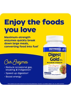 ENZYMEDICA Enzymedica Digest Gold + ATPro, Maximum Strength, Fast-Acting, Helps Digest Large Meals, Prevents Bloating and Gas, 180 Count (FFP)  - Image 4