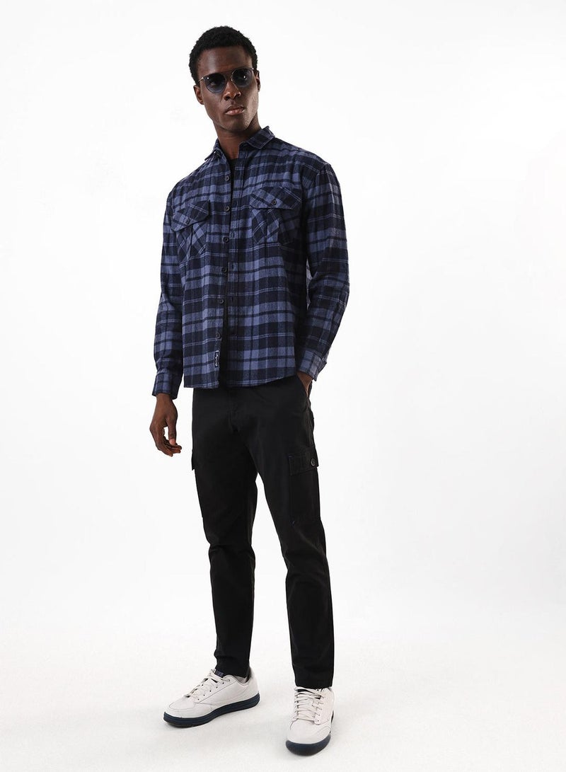 Dennis Lingo Men's Black 100% Cotton Full Slim Fit Cargo Trouser - Image 5