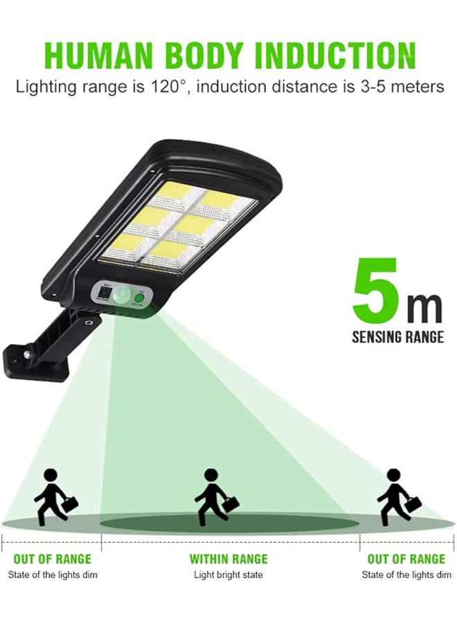 erorex Solar Street Light 120 Leds Waterproof Wireless Solar Flood Light Motion Sensor Security Lamp With 3 Lighting Modes And Remote Controller For Garden Street Deck Fence - Image 5