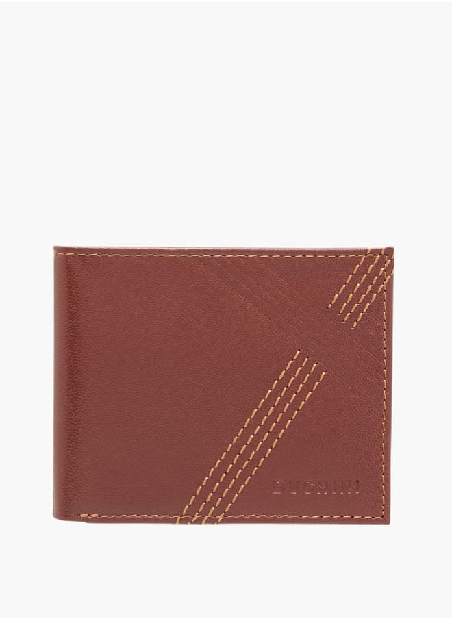 DUCHINI Mens Logo Embossed Bi-Fold Wallet With Flap Closure  - Image 1
