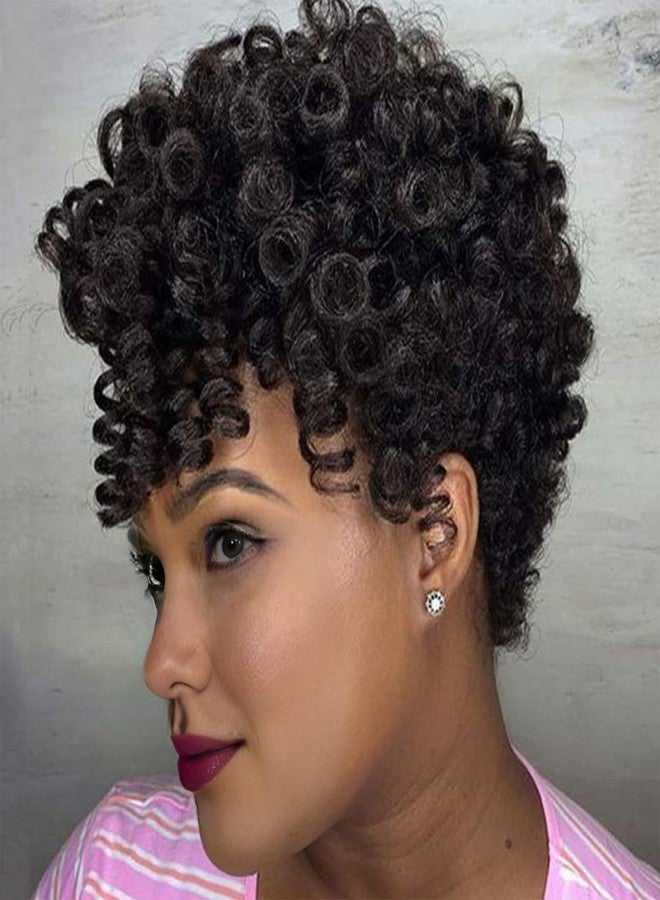 PHOCAS HairPhocas 5 Packs Synthetic Curly Crochet Hair 10 inch 20roots/pack for Crochet Braids Hair(Black) - Image 1