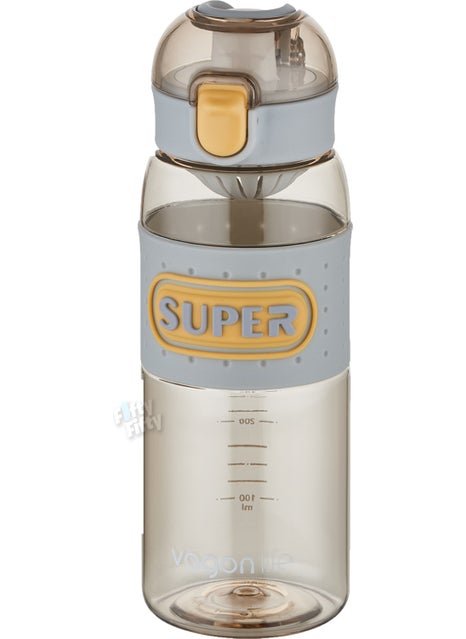 600 ml Comfortable Drinking Strawless Handle Non-Slip Body Water Bottle