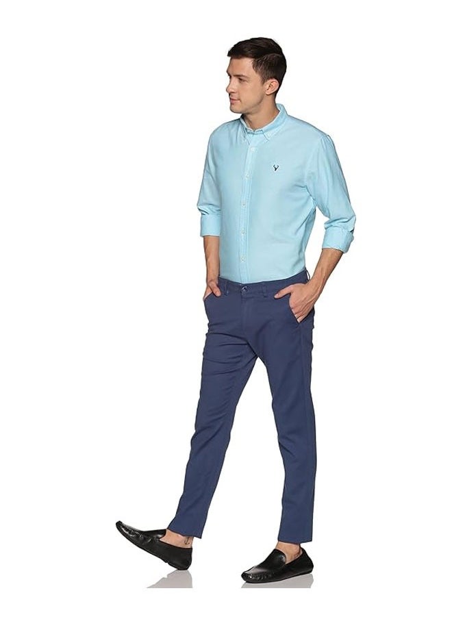 U.S. ELK Men's Button Down Shirt | Casual Slim Fit Shirt | Long Sleeve Oxford Shirts For Men | Smart Fit Cuff - Sea Green  - Image 4