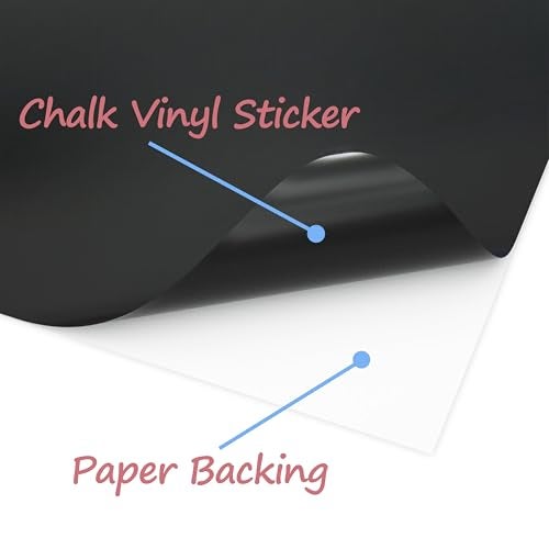 Eduway 60x200 Cms Black Board Sticker | Wall-Mounted Chalkboard Roll for Home, School, Kids & Office | Durable & Customizable Size | Includes 5 Colorful Chalks for Writing & Drawing. - Image 3