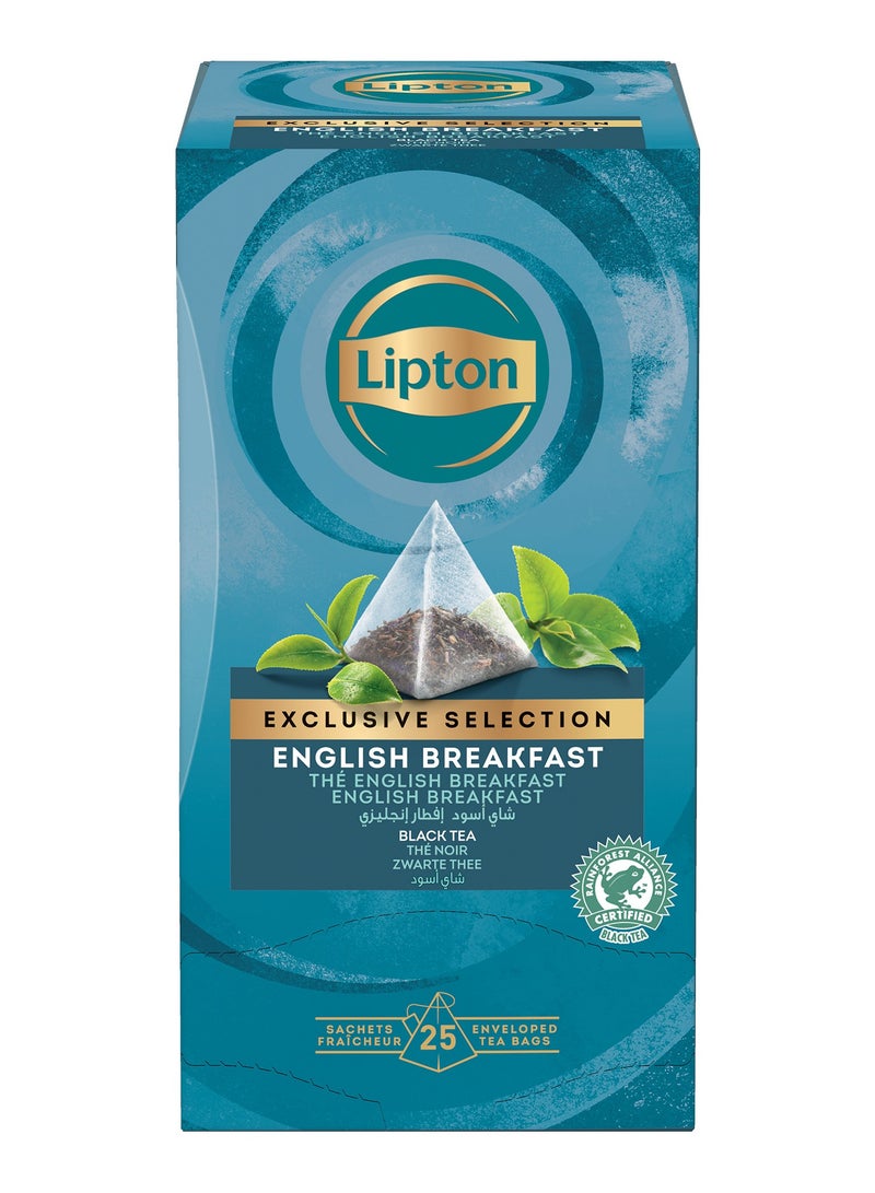 Lipton Exclusive Selection English Breakfast Tea 25 Teabags (50g) - Image 1