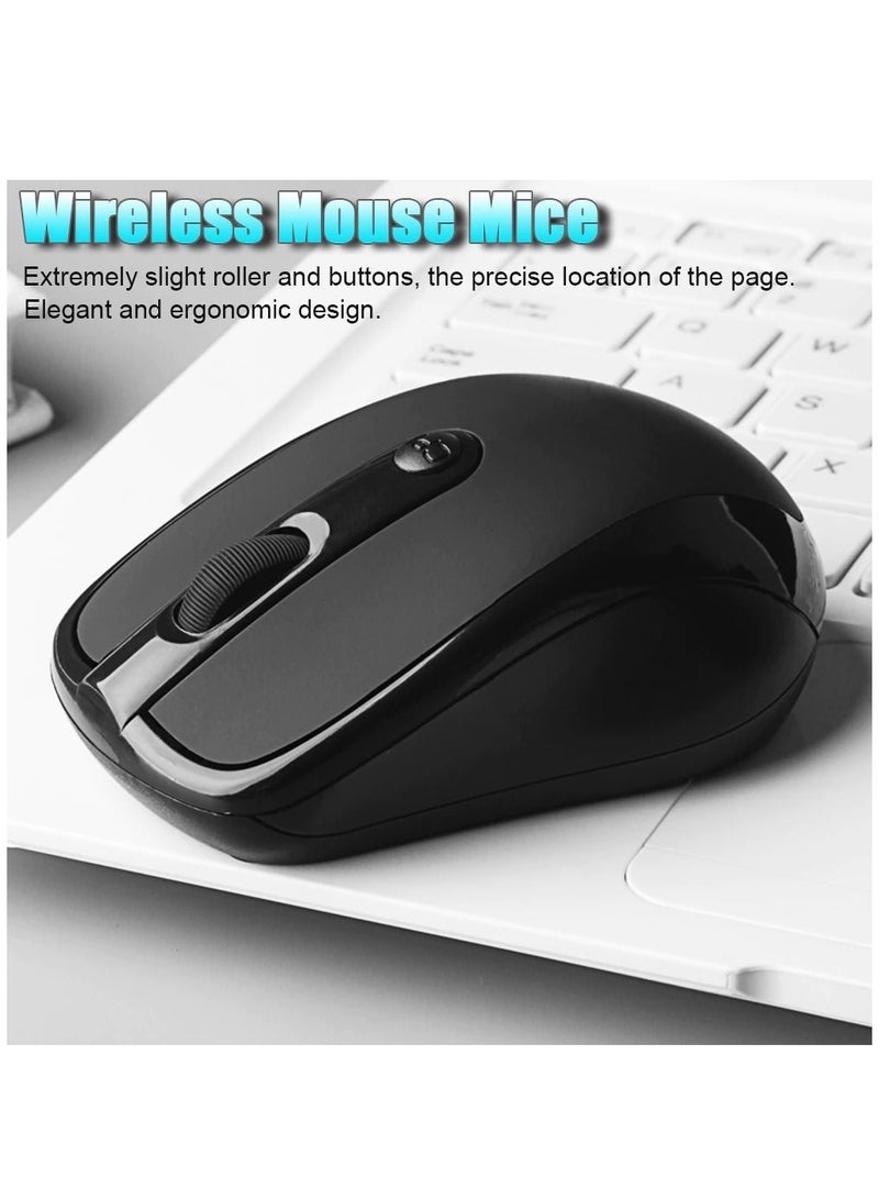 هينغ ماوس لاسلكي عالمي 2.4 جيجا هرتز USB بصري قابل للتمرير اللاسلكي مع جهاز استقبال نانو 1200 ديسيبل متوحد الخواص ماوس حساب محمول للكمبيوتر اللوحي والكمبيوتر المحمول - Image 4