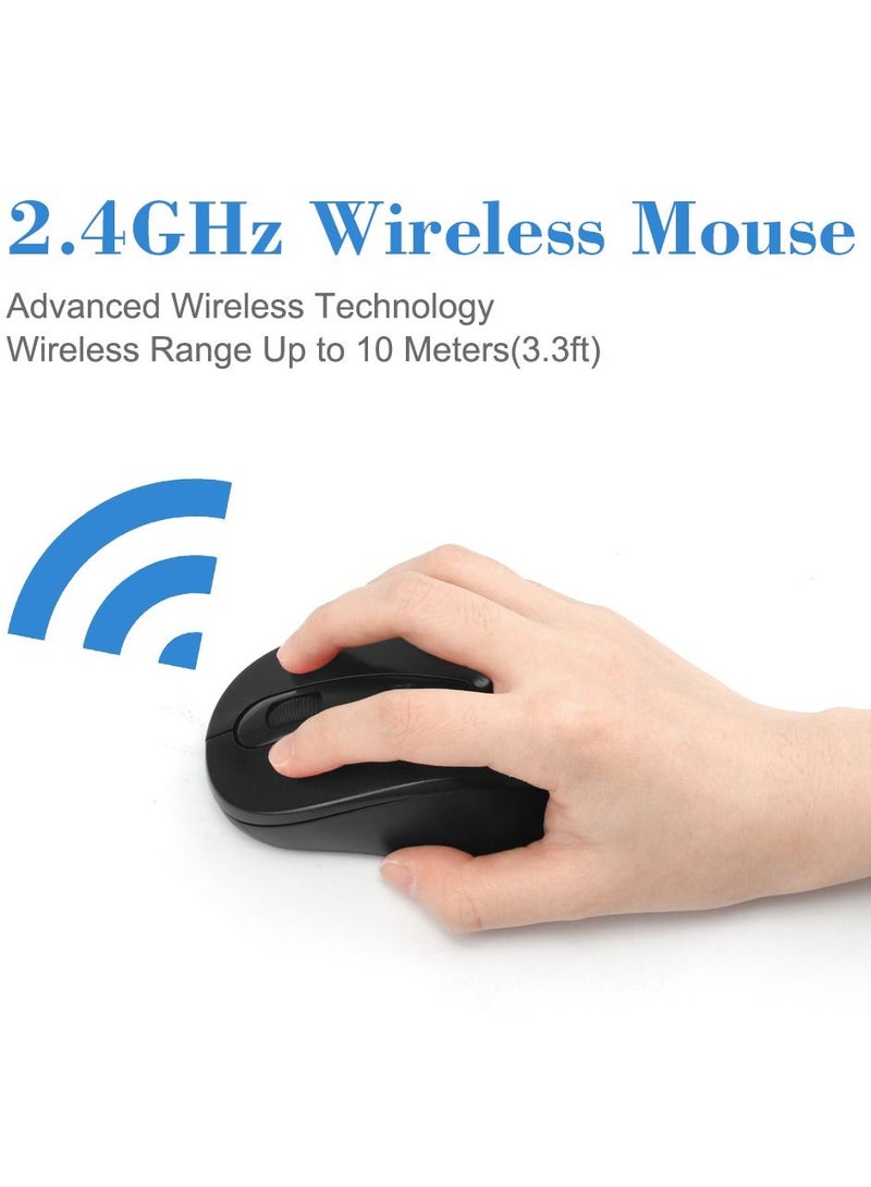 هينغ ماوس لاسلكي عالمي 2.4 جيجا هرتز USB بصري قابل للتمرير اللاسلكي مع جهاز استقبال نانو 1200 ديسيبل متوحد الخواص ماوس حساب محمول للكمبيوتر اللوحي والكمبيوتر المحمول - Image 3