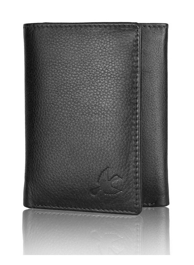 HORNBULL Men's Genuine Leather Leather Black Tri Fold RFID Blocking Wallet - pzsku/Z85AF5ED6636F67A00060Z/45/_/1736571175/d85f4251-b40c-494a-b2bb-adecd25a1a08