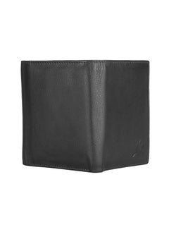 HORNBULL HORNBULL Men's Genuine Leather Leather Black Tri Fold RFID Blocking Wallet  - Image 4
