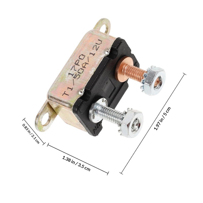 Healifty Auto Reset Circuit Breaker 50a 12v Car and Boat Circuit Protection Device with Automatic for Automotive Electrical Systems - Image 2