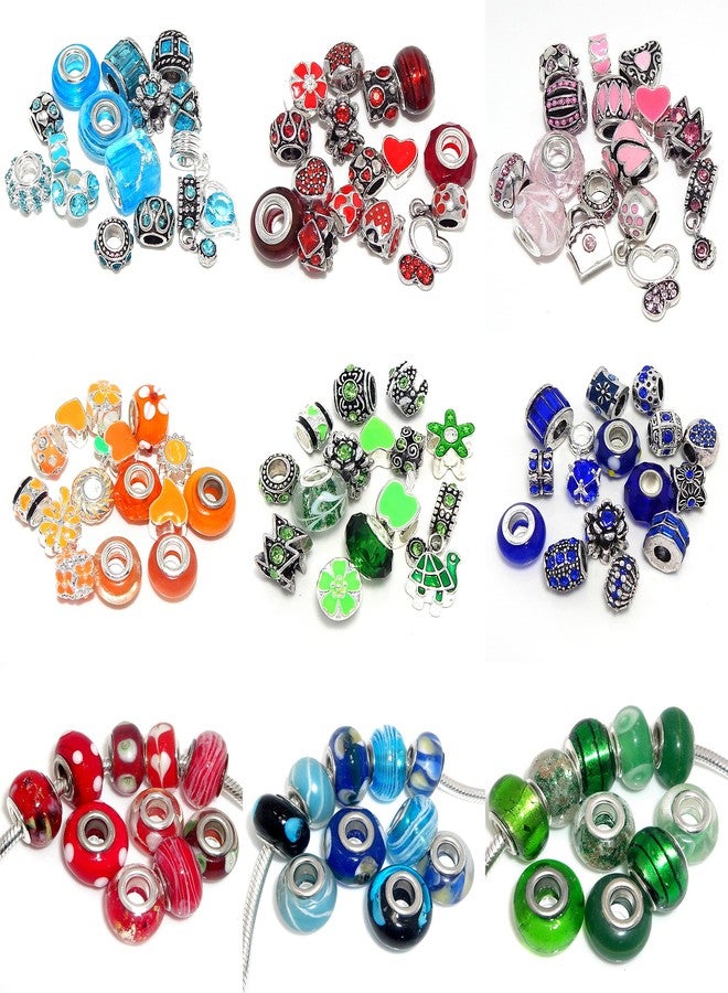 آيسروز مجموعة دلايات مفاجئة مكونة من 50 دلاية فضية على شكل لحى، تناسب مجوهرات باندورا لأساور سلسلة الثعبان الأوروبية. - Image 2