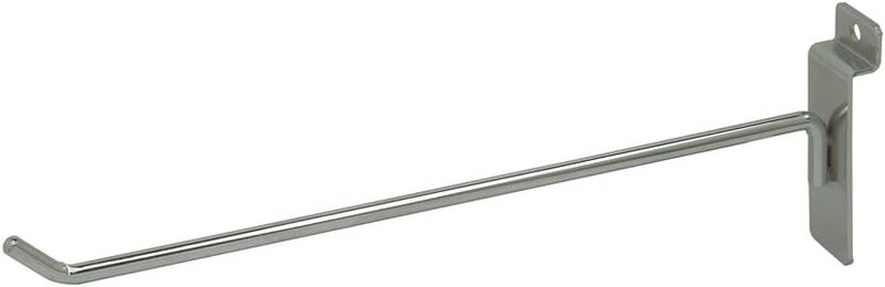 10” Slatwall Deluxe Hooks, Slatwall hooks, Display Hooks For Panel, Chrome (Pack of 96)