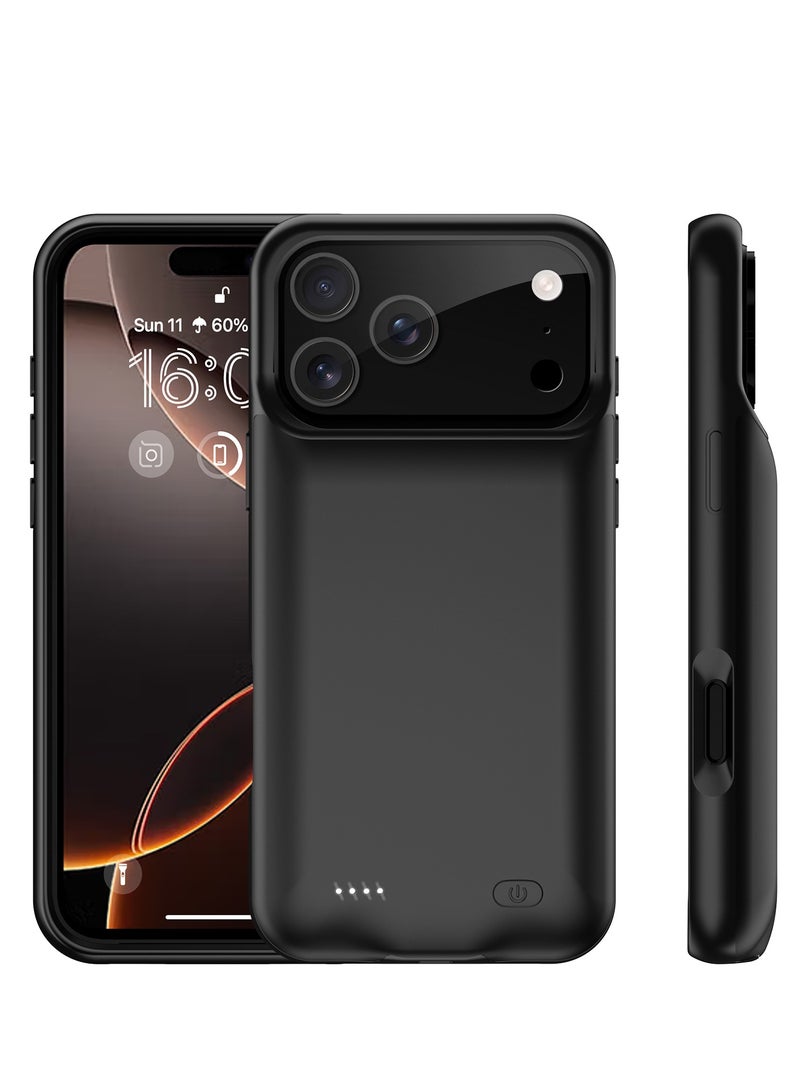 غلاف بطارية لاسلكي سعة 7000 مللي أمبير لـ iPhone 17 Pro - بنك طاقة خارجي قابل لإعادة الشحن - Image 1