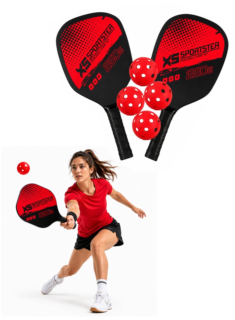 Pickleball Rackets Set - Pickleball Paddles and Balls for Men, Women, Beginners to Pros