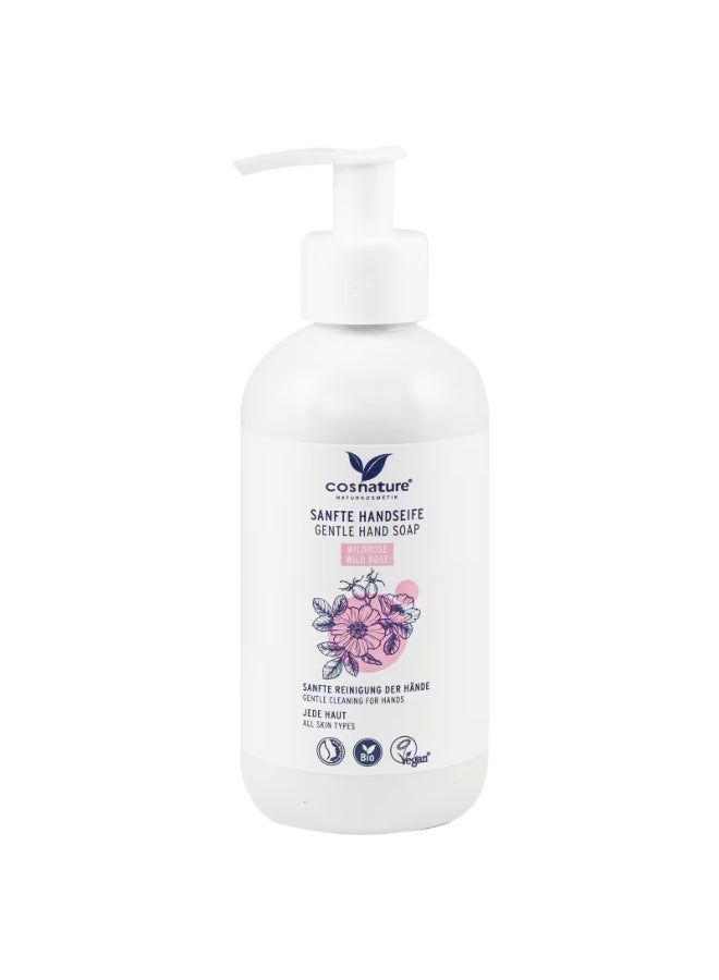 cosnature Soft Liquid Hand Soap Wild Rose – Gentle Cleansing & Skin Softening – 300 ML – Made in Germany - Image 1