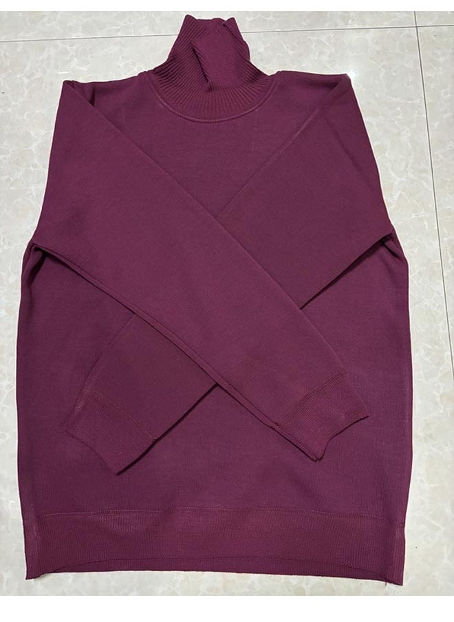 Generic - Men Winter Thick Knot Solid Color Long Sleeve Sweater - Image 1