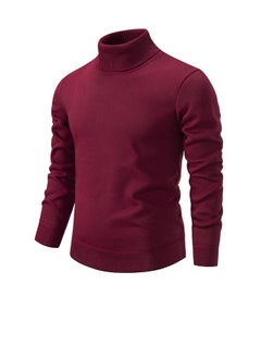 Men Winter Thick Knot Solid Color Long Sleeve Sweater