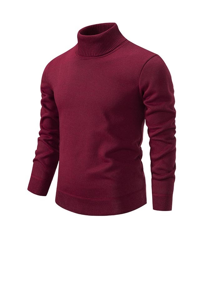 Generic - Men Winter Thick Knot Solid Color Long Sleeve Sweater - Image 1