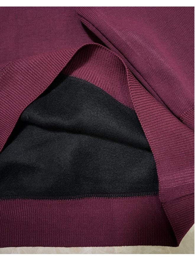 Generic - Men Winter Thick Knot Solid Color Long Sleeve Sweater - Image 1