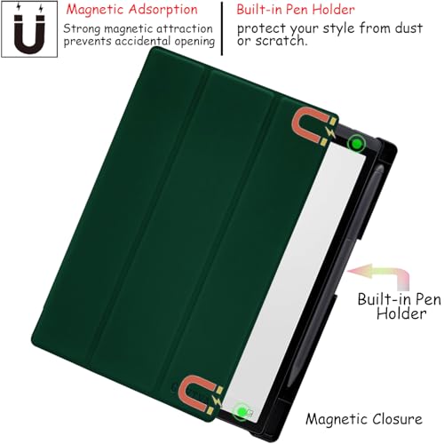 GOVTVA Protective Folio Case for 8.2'' iFLYTEK AINOTE Air 2, Ultra-Thin Lightweight Trifold Protective Cover with Built-in Pen Holder Auto Sleep/Wake for AINOTE Air2 Tablet (Green) - Image 5