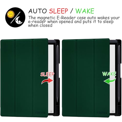 GOVTVA Protective Folio Case for 8.2'' iFLYTEK AINOTE Air 2, Ultra-Thin Lightweight Trifold Protective Cover with Built-in Pen Holder Auto Sleep/Wake for AINOTE Air2 Tablet (Green) - Image 4