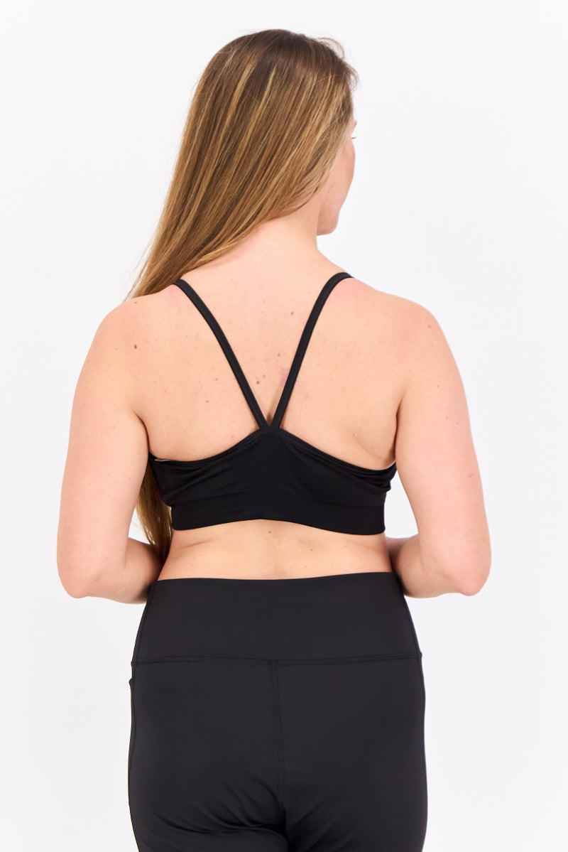 PUMA Women Sportswear Fit Brand Logo Padded Sports Bra, Black - Image 3