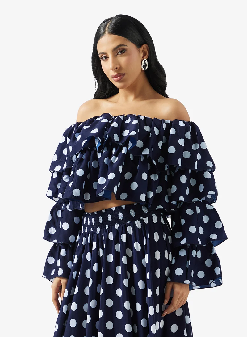 جولدن ابل طقم قطعتين بكتف مكشوف