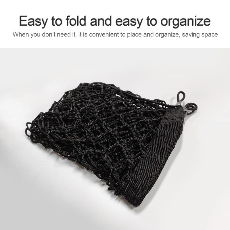 Hanemia Car Rear Cargo Net, Adjustable Elastic Storage Organizer Net, Trunk Cargo Storage Net, Universal Fit for Car, Vehicle, SUV (35.4" x 11.8") - Image 4