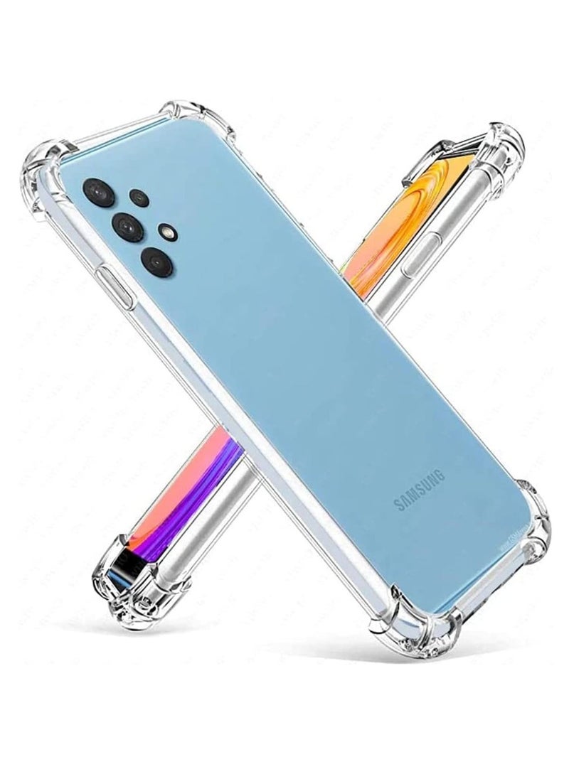 Raxoom Samsung Galaxy A32 4G Case Cover Protective Shock Absorption Bumper soft Transparent Case (Clear) - Image 1